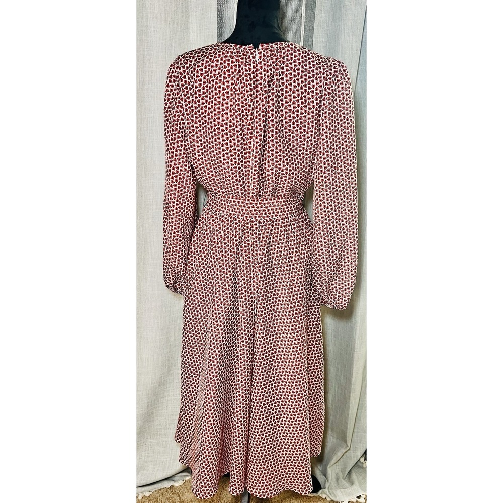 Carolina Herrera New York Ladybug Print Long Sleeve Belted Dress Sz 12 $2690 NWT - Picture 9 of 15